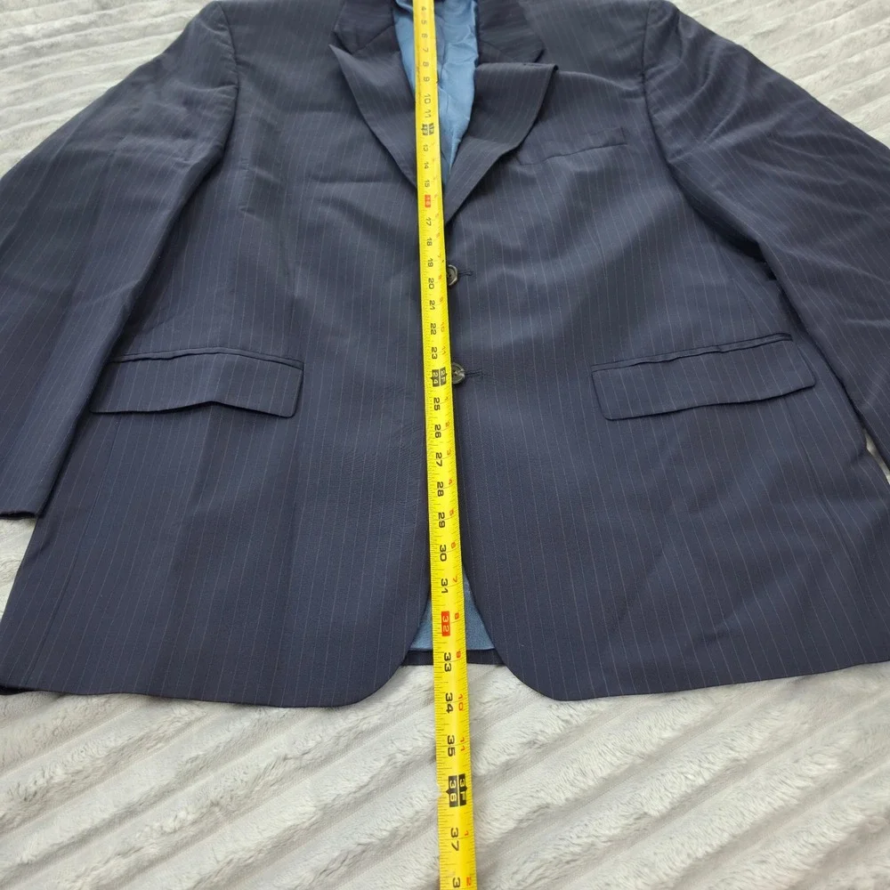Ralph Ralph Lauren Mens Navy Blue Pinstripe 2 Piece Suit 44R 38W x 30L Canada